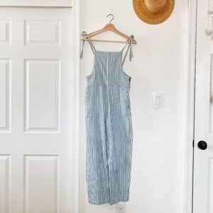 Madewell Pinstripe Denim Jumpsuit